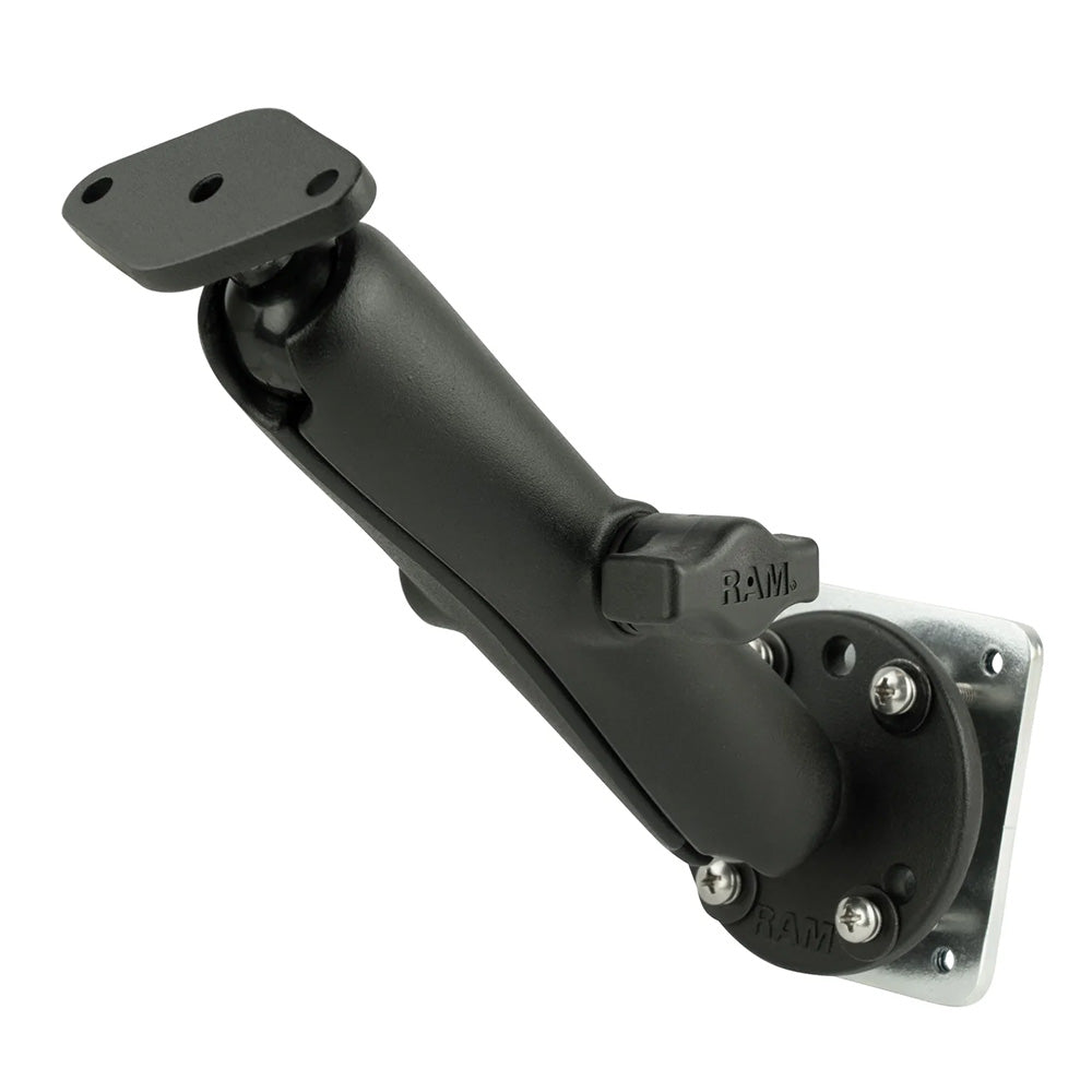 RAM Mount Double Ball DrillDown Mount wDiamond Plate Backer Plate RAMB138UCINT3