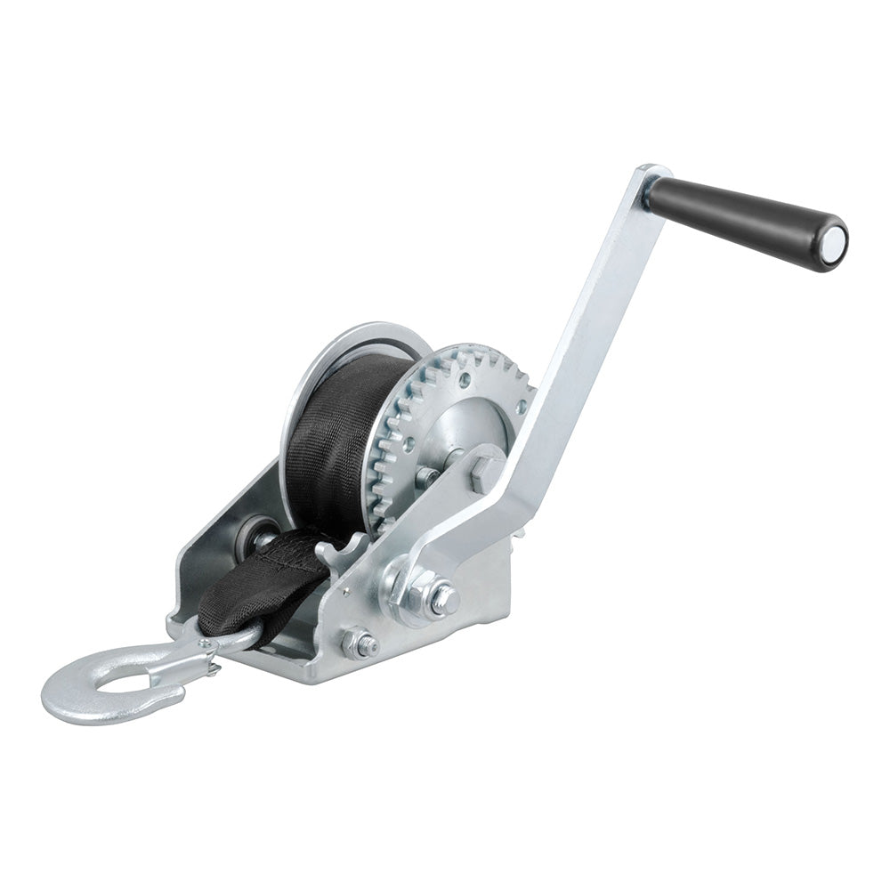 CURT Hand Crank 900 lb Winch w15 Strap 612 Handle 29433