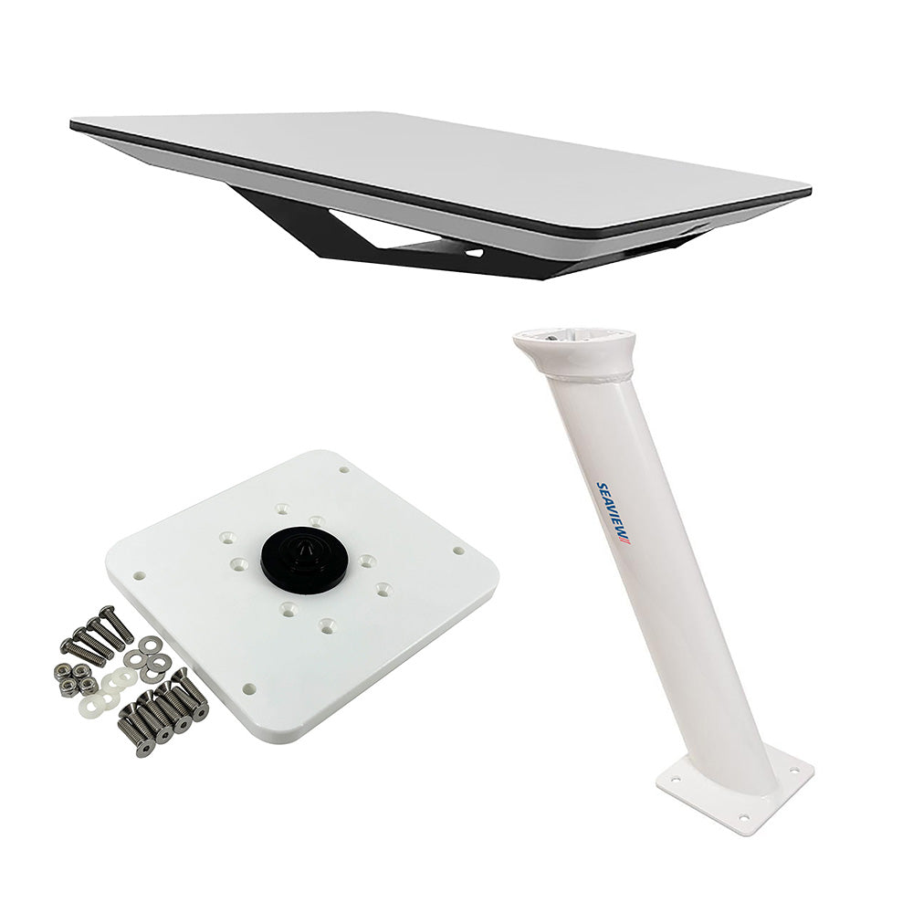 KVH Starlink Flat Panel Kit w24 Seaview Pedestal Mount ADASTLKA Starlink Top Plate 721048SV24