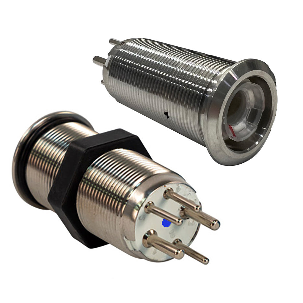 Bluewater 19mm Inrush Push Button Switch OffOnOn BlueGreenRed LED Switch Body Only 90573113