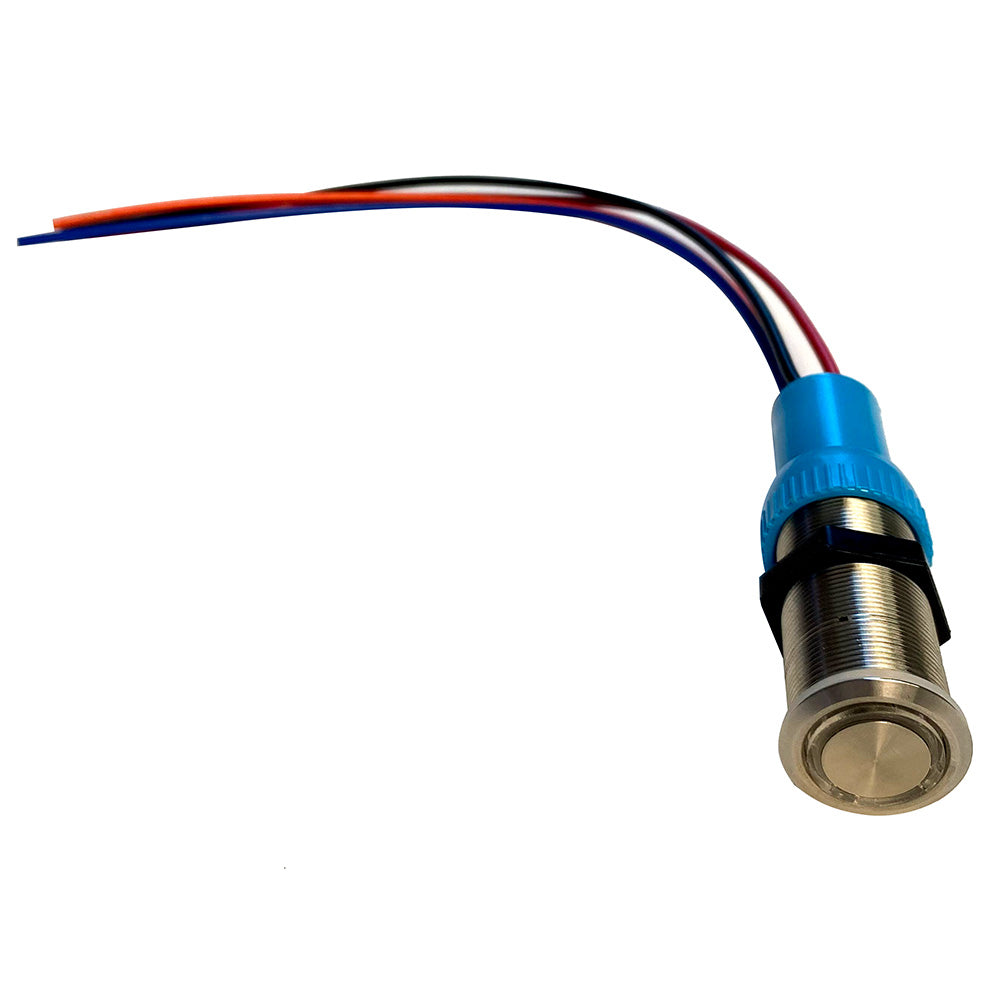 Bluewater 19mm Push Button Switch OffOnOn Double Momentary Contact BlueGreenRed LED 1 Lead 905721231