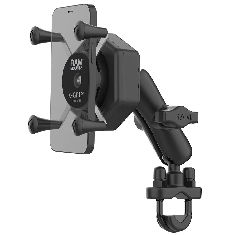 RAM Mount RAM XGrip Phone Mount wVibeSafe UBolt Base Medium RAMB149ZUN7462