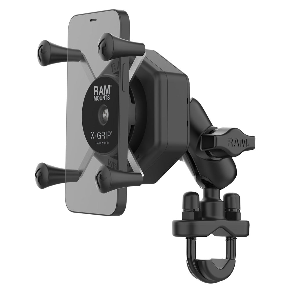 RAM Mount RAM XGrip Phone Mount wVibeSafe UBolt Base Short RAMB149ZAUN7462
