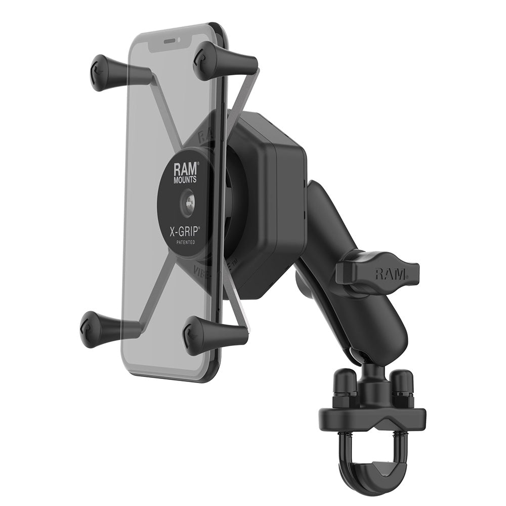RAM Mount RAM XGrip Large Phone Mount wVibeSafe UBolt Base Medium RAMB149ZUN10462