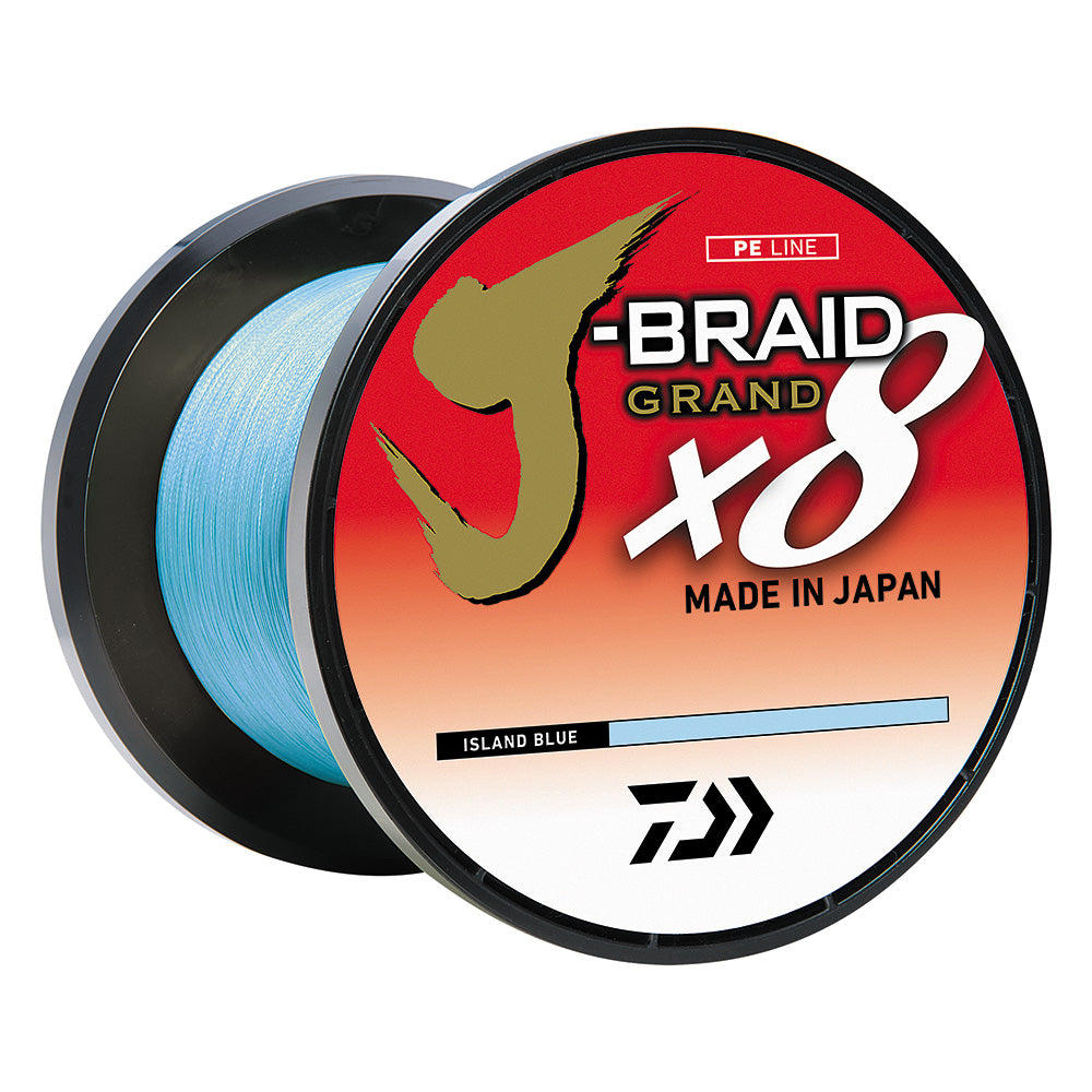 Daiwa JBRAID x8 GRAND Braided Line 15 lbs 300 yds Island Blue JBGD8U15300IB