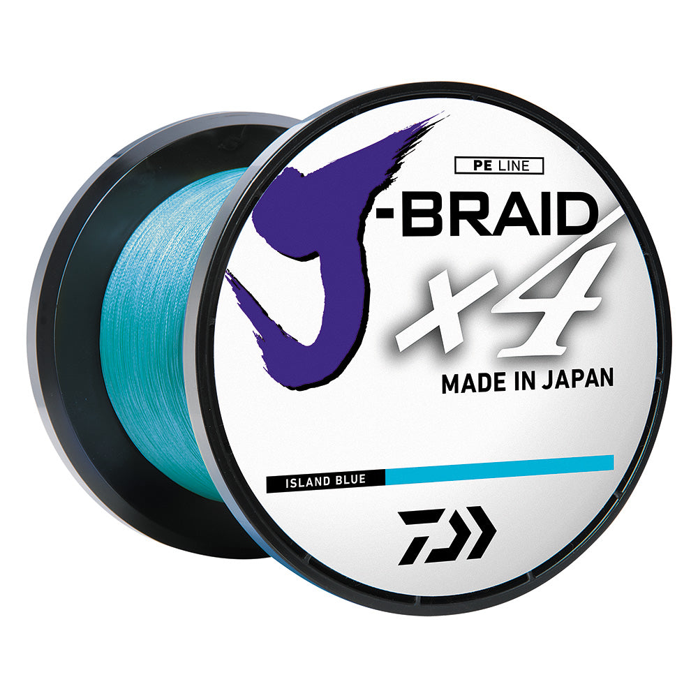 Daiwa JBRAID x4 Braided Line 20 lbs 300 yds Island Blue JB4U20300IB