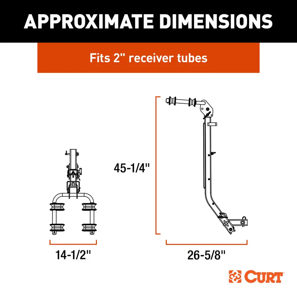 CURT ActiveLink SE Series Bike Rack 2 Bikes Up to 90 lbs 18410