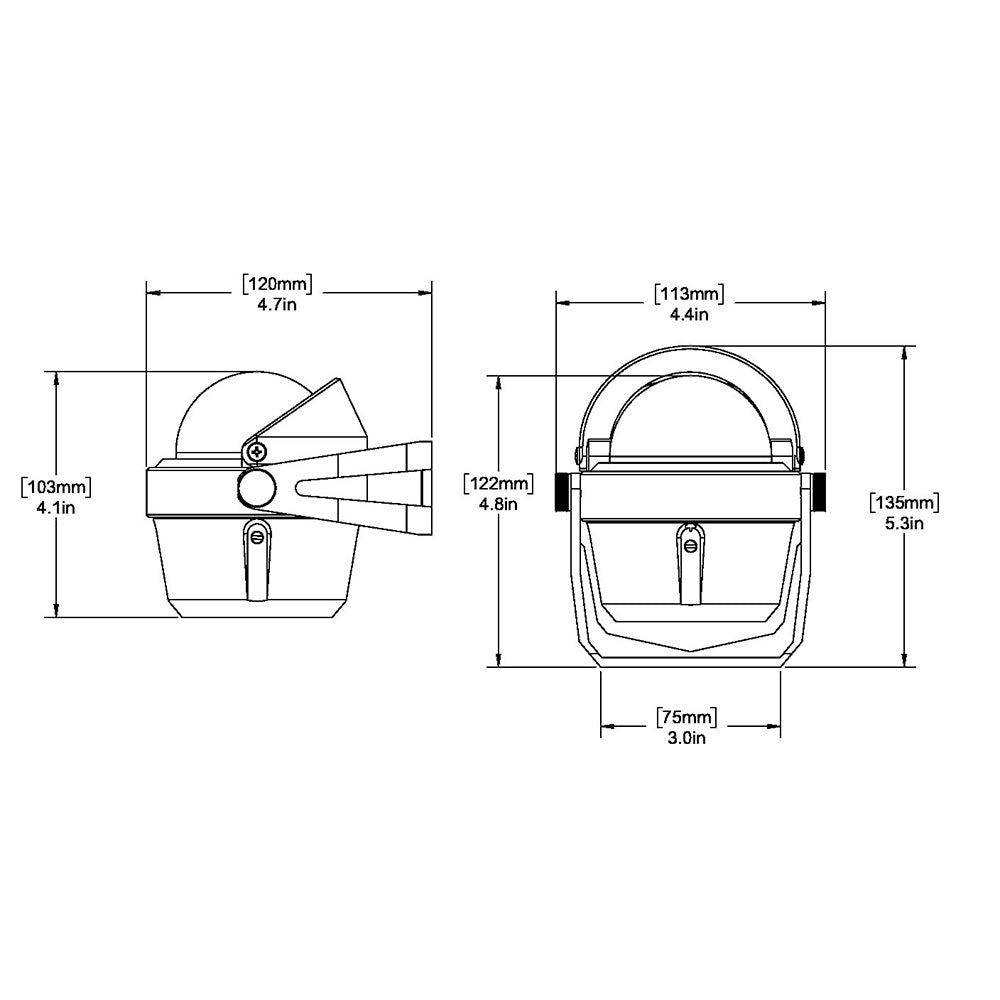 Ritchie B51 Explorer Compass Bracket Mount Black B51