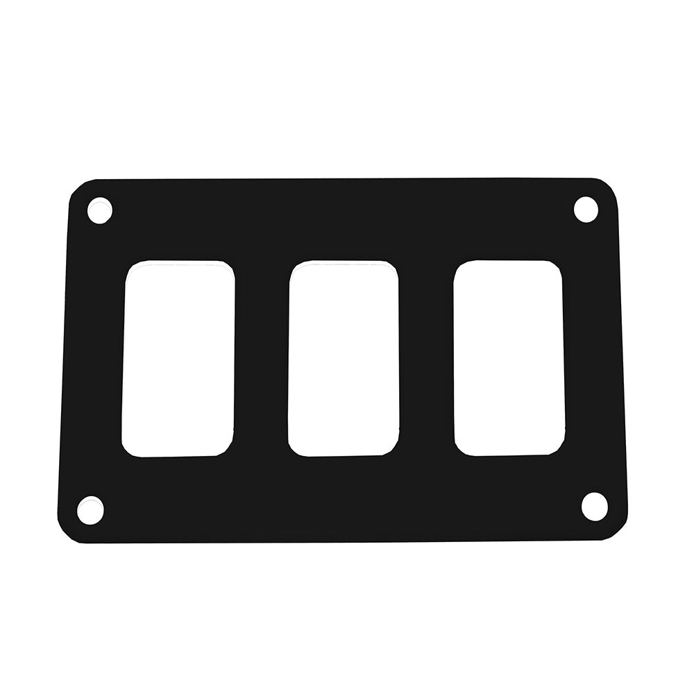 Pacer Switch Panel 3 Switch 1 Row 425 x 275 Black Powder Coated Aluminum PSC31BK