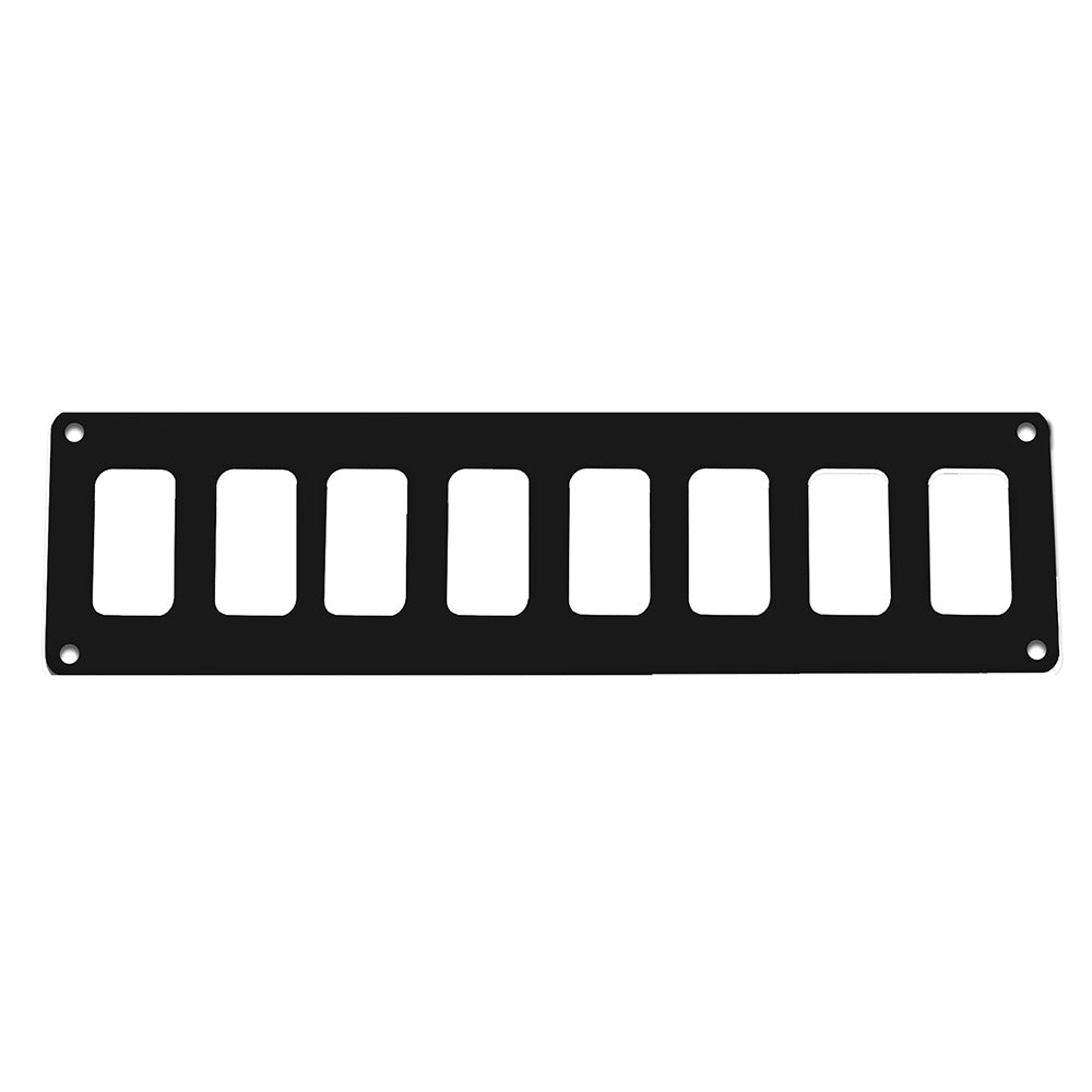 Pacer Switch Panel 8 Switch 1 Row 125 x 275 Black Powder Coated Aluminum PSC81BK