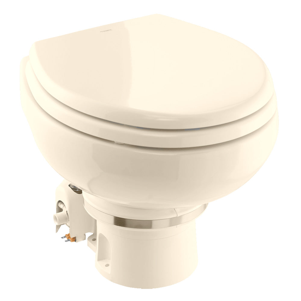 Dometic MasterFlush 7160 Bone Electric Macerating Toilet wOrbit Base Raw Water 12V 9610007276