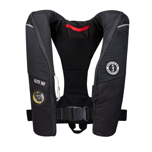 Mustang Elite 190 Offshore Inflatable PFD Black MD3170130