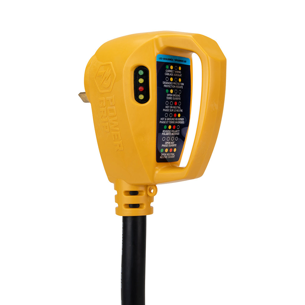 Camco Power Grip RV 18 30Amp Circuit Analyzer Dogbone Integrated Surge Protection 55460