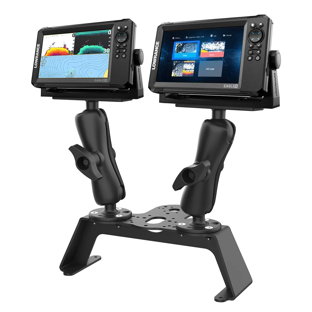 RAM Mount RAM Fishfinder Deck Kit wDual Marine Electronic Mount RAMFF1D1152