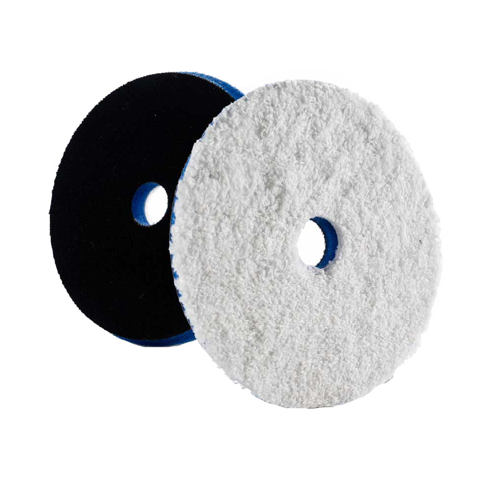 Lake Country HDO Heavy Cutting Microfiber Pad 512 Blue Foam wWhite Microfiber HDO550FLC