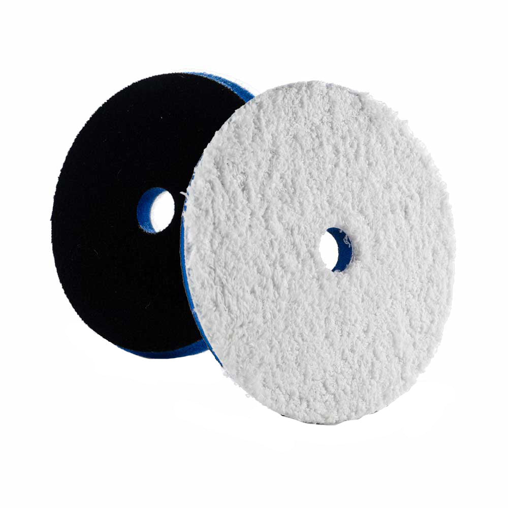 Lake Country HDO Heavy Cutting Microfiber Pad 612 Blue Foam wWhite Microfiber HDO650FLC