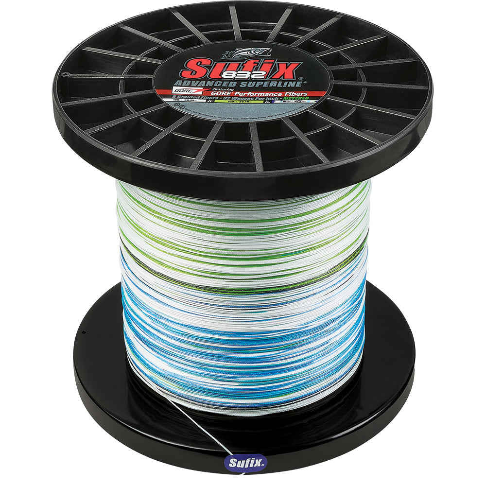 Sufix 832 Advanced Superline Bulk Metered 3500yds 80lb White Neon Lime Blue 660480GHLCC