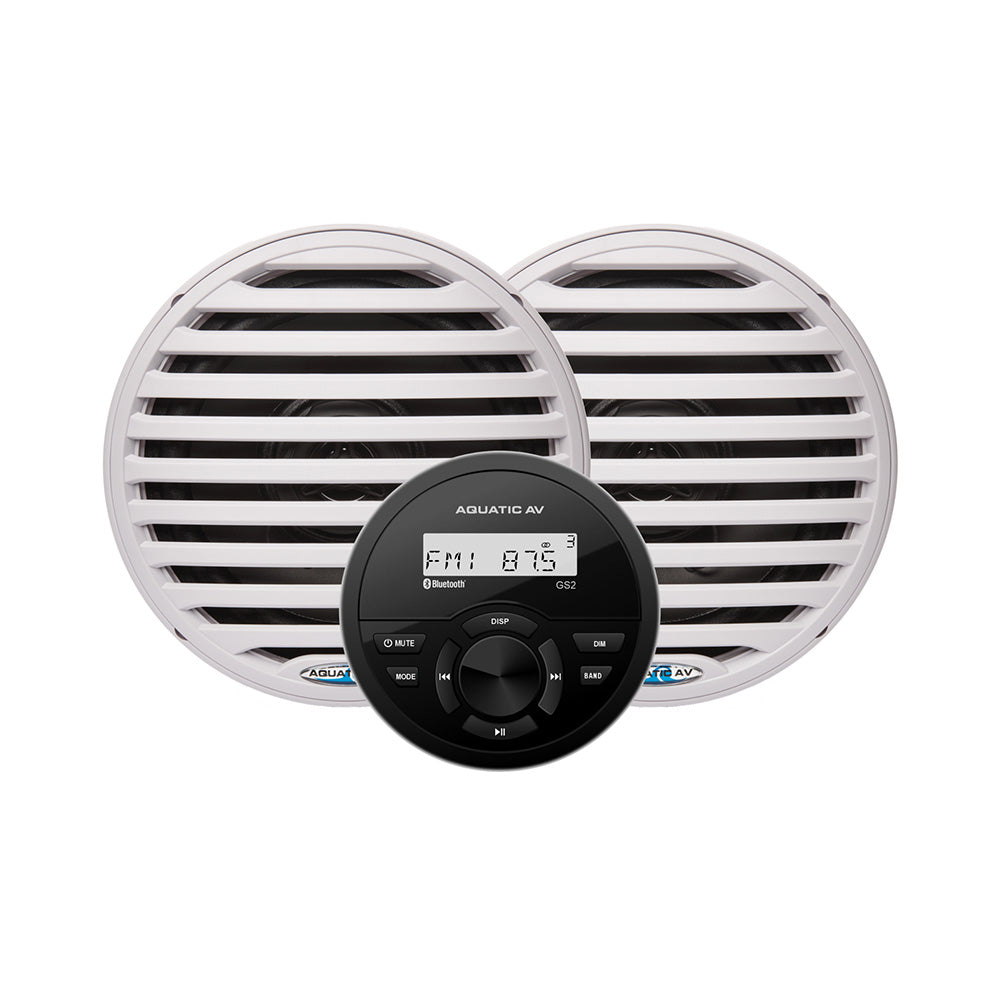 Aquatic AV GS2 Gauge Stereo Pair of EC651 65 White Speakers CK303