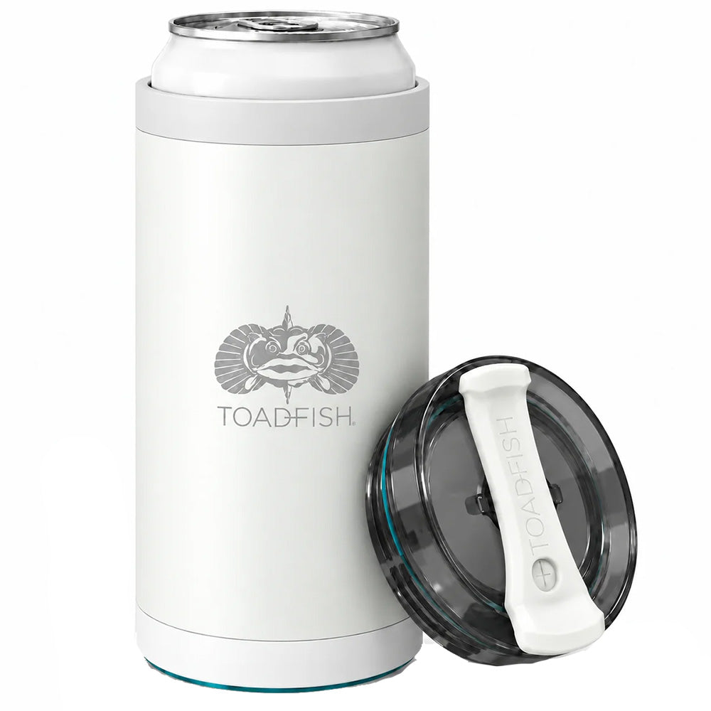 Toadfish SmartGrip 4in1 Can Cooler 12oz White 1413