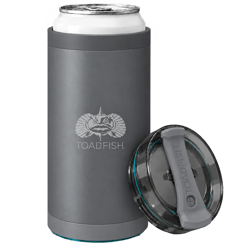 Toadfish SmartGrip 4in1 Can Cooler 12oz Grey 1414