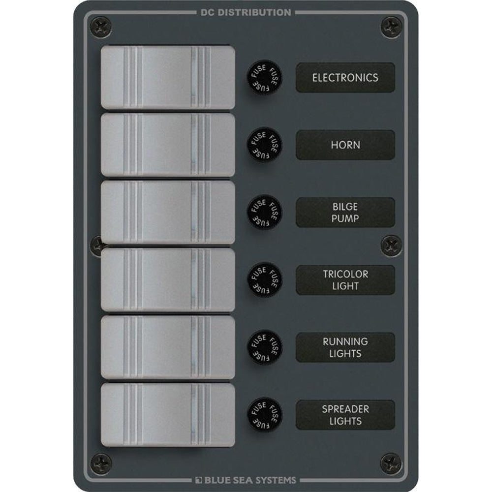 Blue Sea 8053 Slate Grey 6 Position Vertical 8053