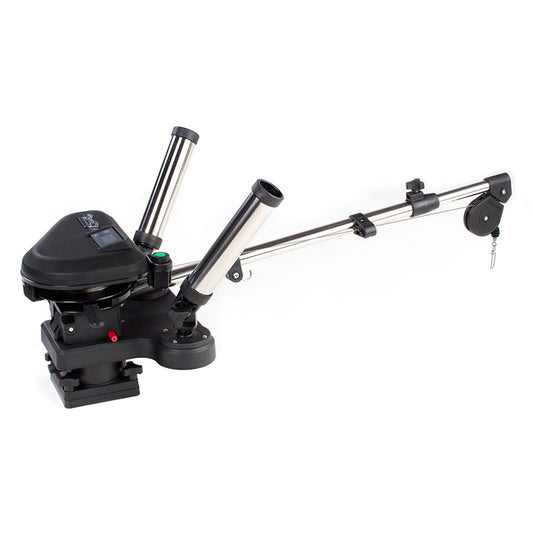 Scotty 2116 HP Depthpower Electric Downrigger 60 SS Telescoping Boom wSwivel Base Dual Rod Holder 2116