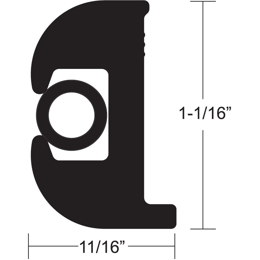 TACO Flex Vinyl Rub Rail Kit Black wBlack Insert 50 1116 V110809BBK502