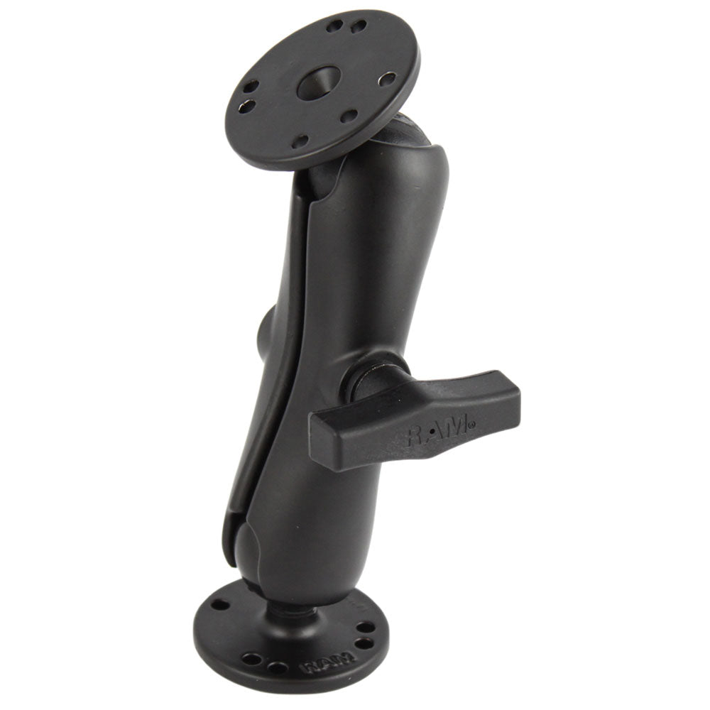 RAM Mount 15 Ball Double Socket Arm w2 25 Round Bases AMPs Pattern RAM101U