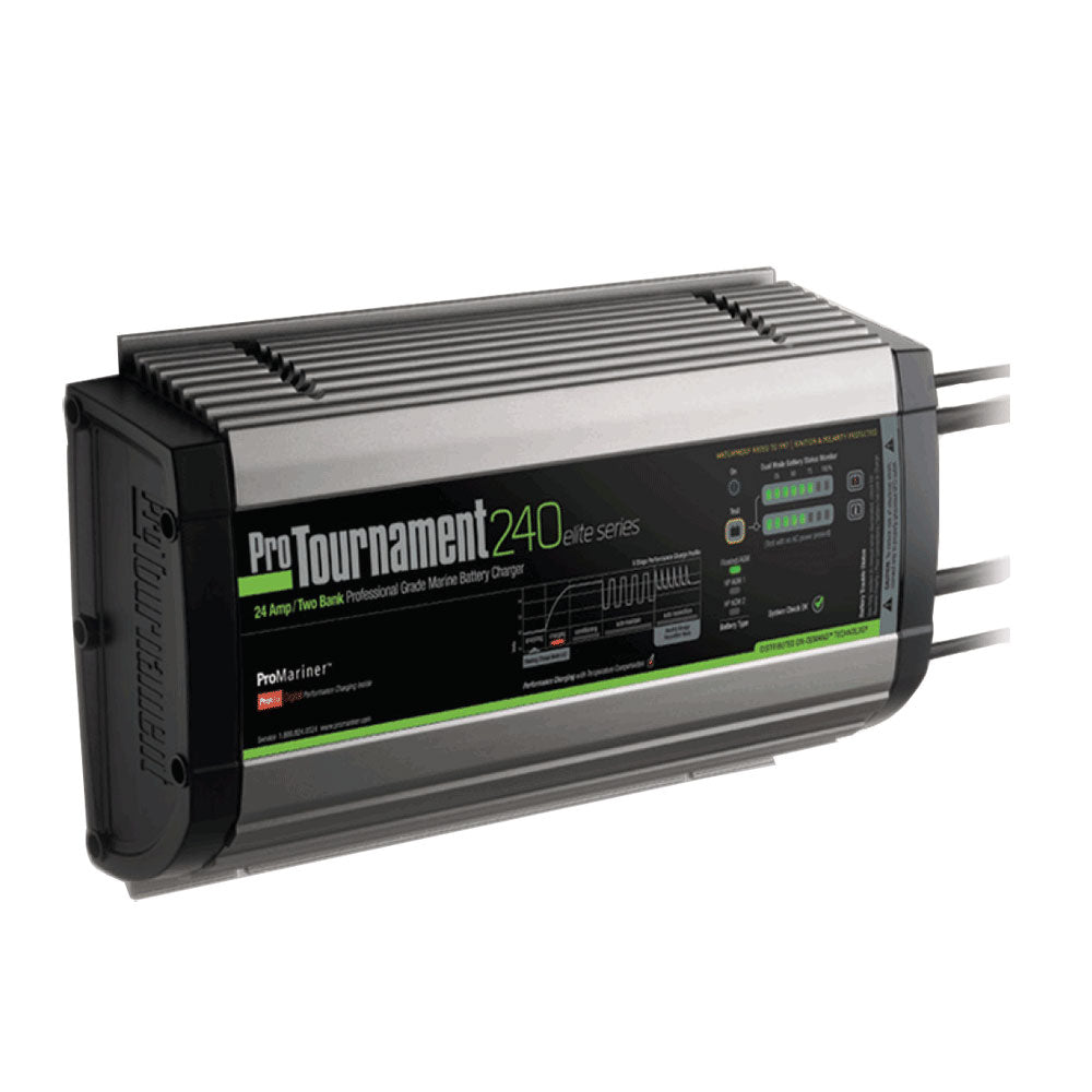 ProMariner ProTournament 240 elite Dual Charger 24 Amp 2 Bank 52024