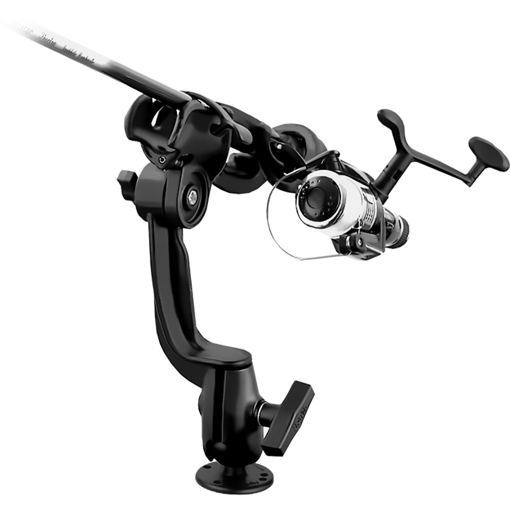 RAM Mount RAMROD 2000 Fishing Rod Holder wRAMROD Revolution RatchetSocket System Round Flat Surface Base RAM114RBU
