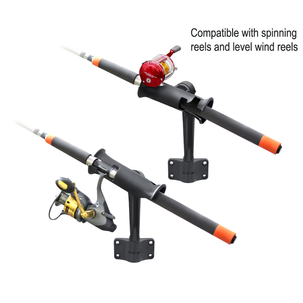 RAM Mount RAM Tube Jr Fishing Rod Holder wStandard 6 Length Post Spline Bulkhead Mounting Base RAP390BU