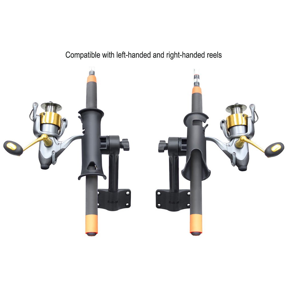 RAM Mount RAM Tube Jr Fishing Rod Holder wStandard 6 Length Post Spline Bulkhead Mounting Base RAP390BU