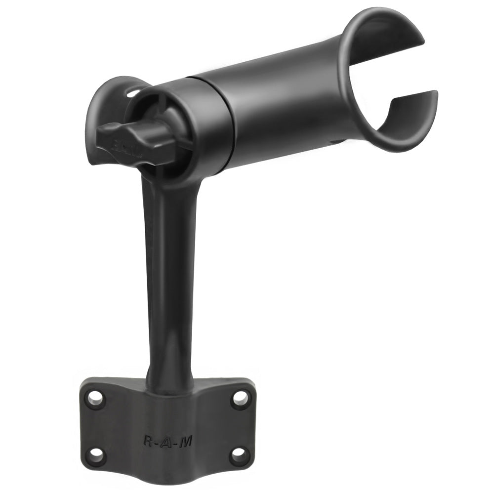 RAM Mount RAM Tube Jr Fishing Rod Holder wStandard 6 Length Post Spline Bulkhead Mounting Base RAP390BU