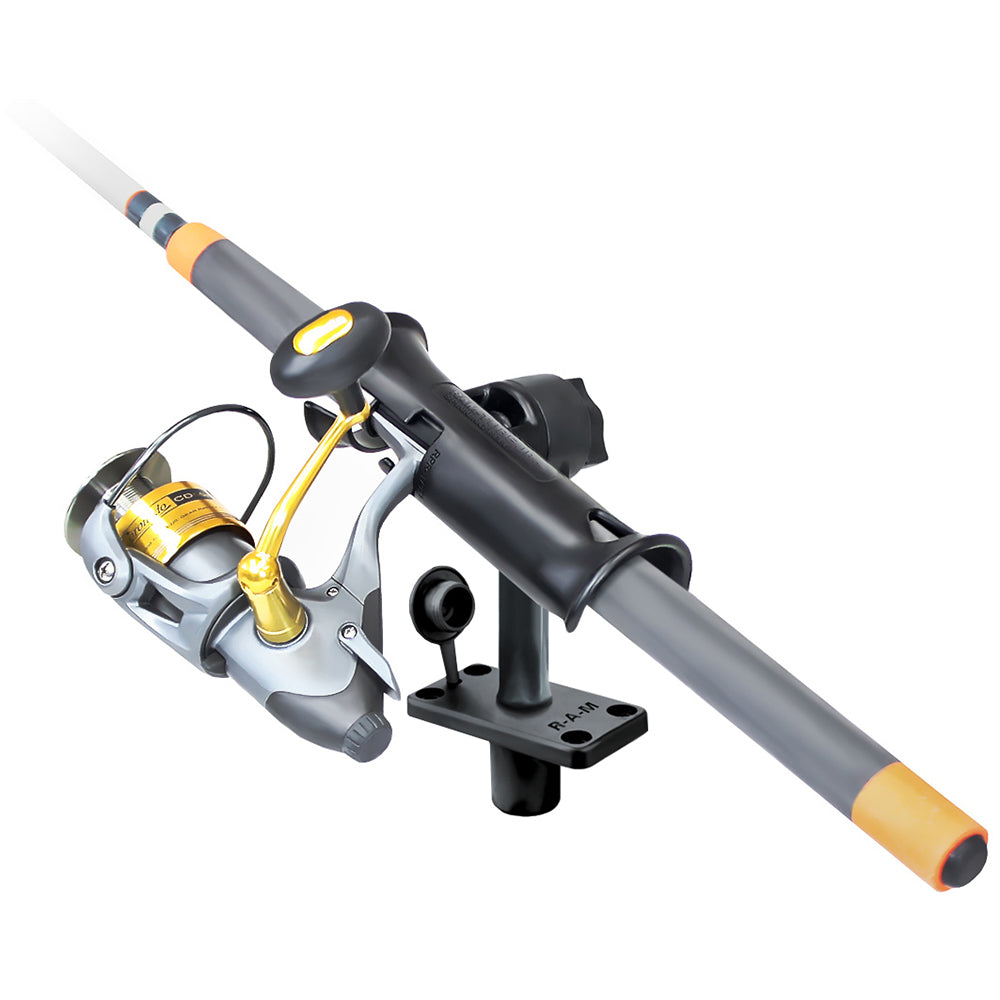 RAM Mount RAM Tube Jr Fishing Rod Holder wStandard 6 Length Post Spline Flush Mounting Base RAP390FU