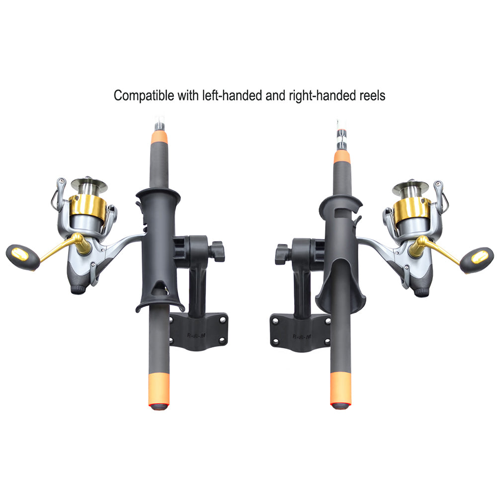 RAM Mount RAM Tube Jr Fishing Rod Holder wShort 4 Length Post Spline Bulkhead Mounting Base RAP390SBU