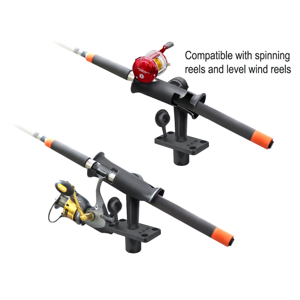 RAM Mount RAM Tube Jr Rod Holder wShort 4 Length Post Spline Flush Mounting Base RAP390SFU