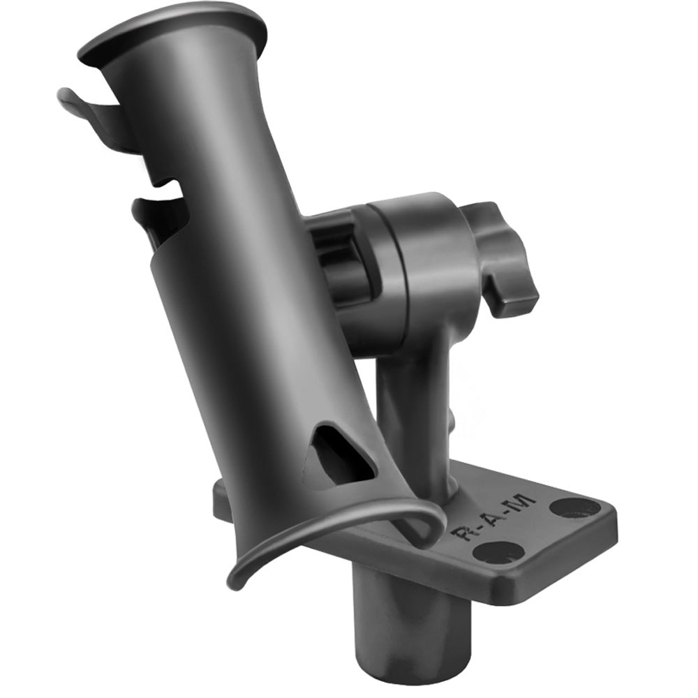 RAM Mount RAM Tube Jr Rod Holder wShort 4 Length Post Spline Flush Mounting Base RAP390SFU