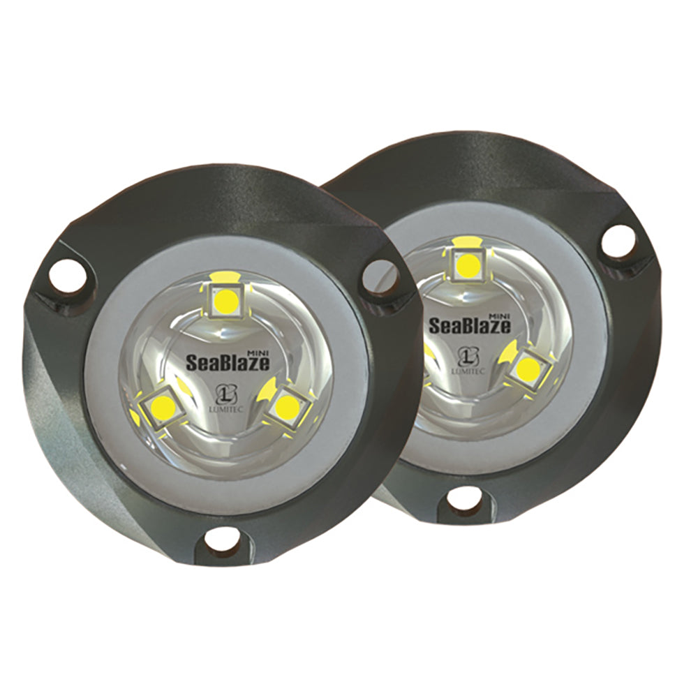 Lumitec SeaBlaze Mini Underwater Light Pair Brushed Finish White NonDimming 101245