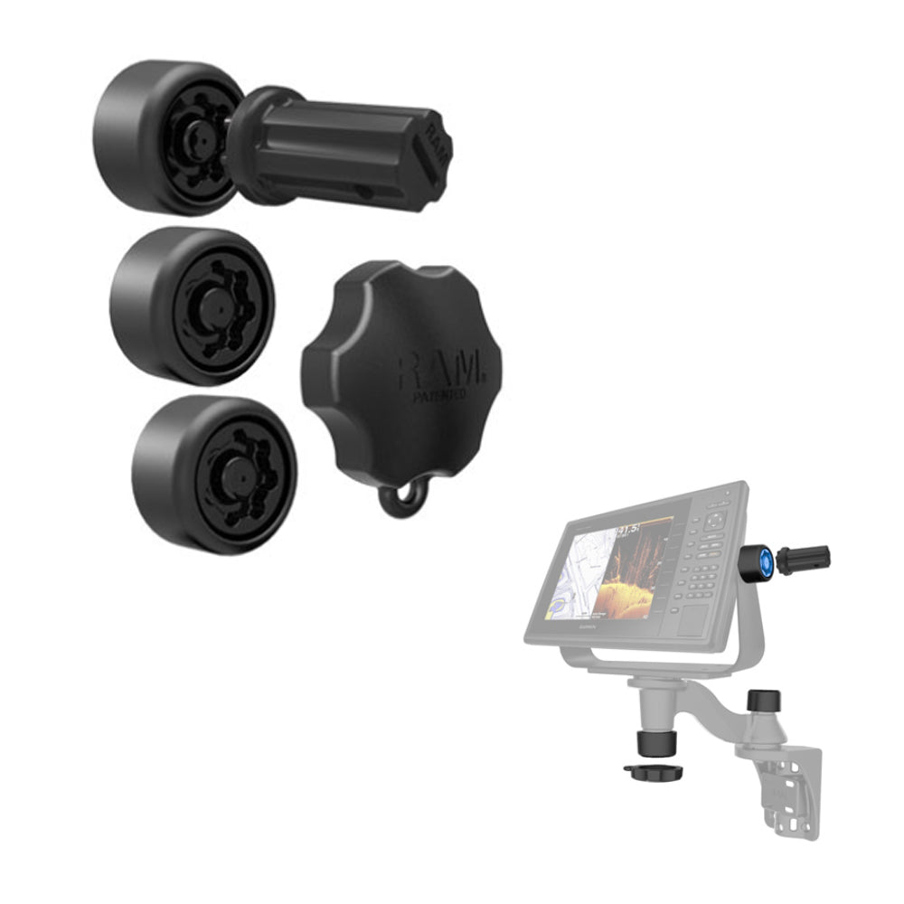 RAM Mount RAM PinLock Security Kit fSingle Swing Arms Gimbal Brackets RAPSKNOBG109U