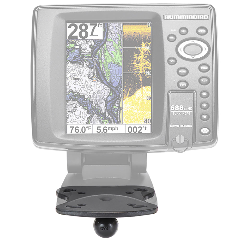 RAM Mount 1 Ball Marine Electronic Base fHumminbird Lowrance RAMB107BU