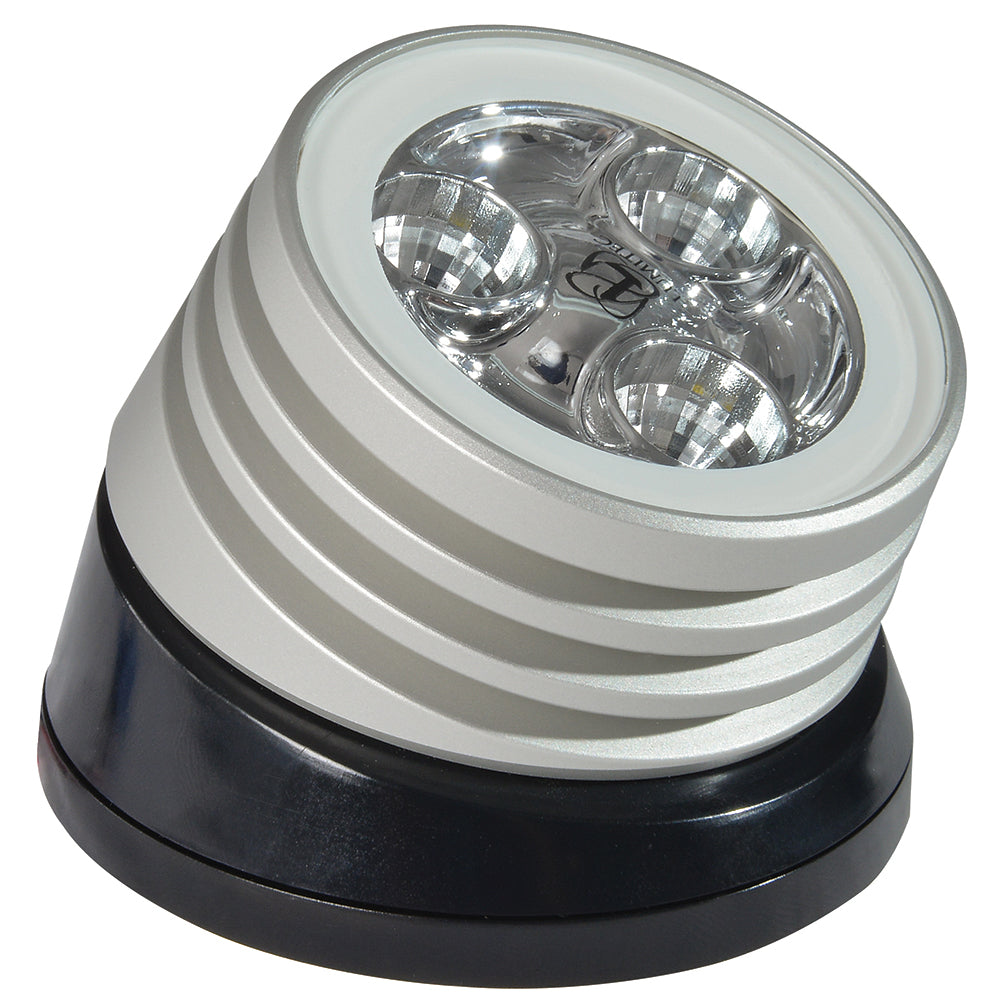 Lumitec Zephyr LED SpreaderDeck Light Brushed Black Base White NonDimming 101326