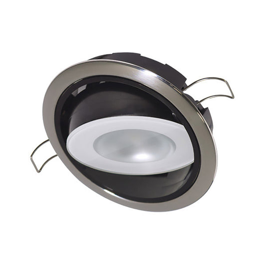 Lumitec Mirage Positionable Down Light Spectrum RGBW Dimming Polished Bezel 115117