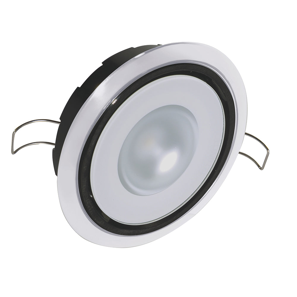 Lumitec Mirage Positionable Down Light Spectrum RGBW Dimming White Bezel 115127