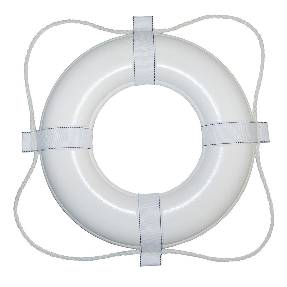 Taylor Made Foam Ring Buoy 20 White wWhite Grab Line 360