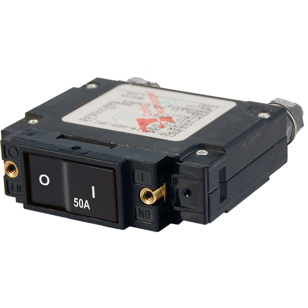 Blue Sea 7546 CSeries Flat Rocker Circuit Breaker Single Pole 50A 7546