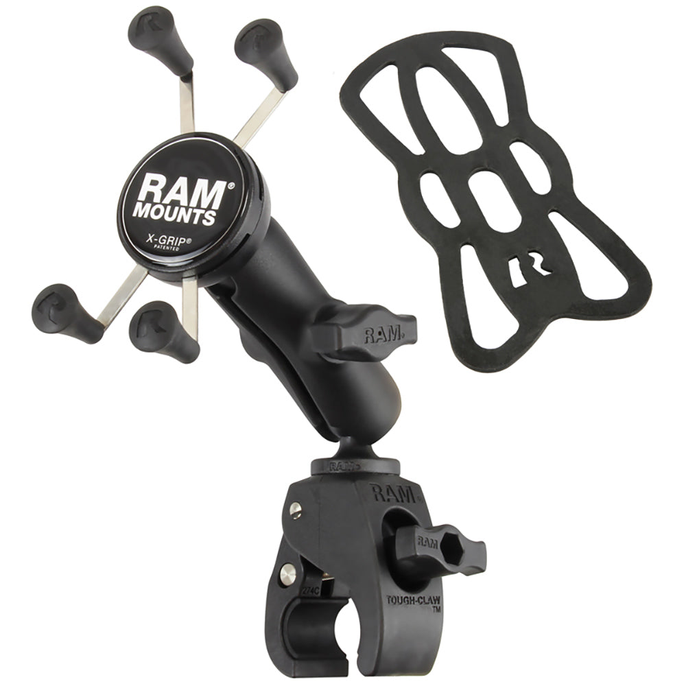 RAM Mount Small ToughClaw Base wDouble Socket Arm Universal XGrip CelliPhone Cradle RAMB400UN7