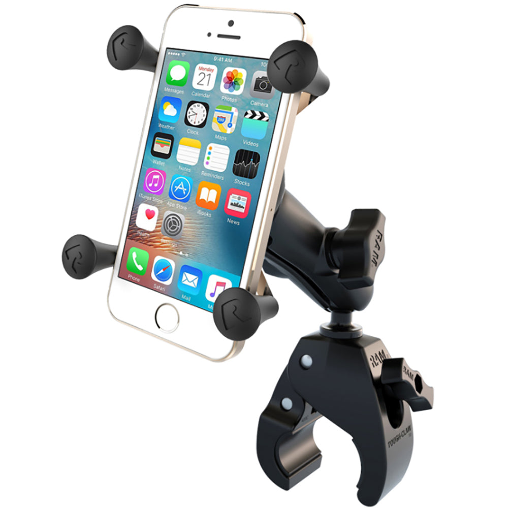 RAM Mount Small ToughClaw Base wDouble Socket Arm Universal XGrip CelliPhone Cradle RAMB400UN7