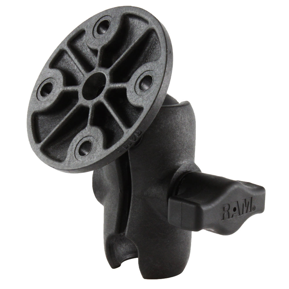 RAM Mount Composite 1 Ball Short Length Double Socket Arm w25 Round Base Including AMPs Hole Pattern RAPB103UA