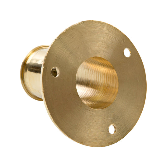 Whitecap TopMounted Flag Pole Socket Polished Brass 1 ID S5002B