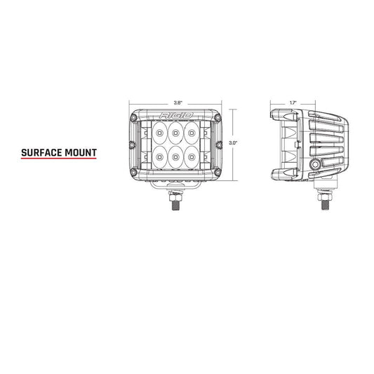 RIGID Industries DSS Series PRO Flood Surface Mount Black 261113